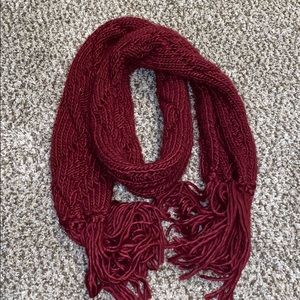 burgundy scarf